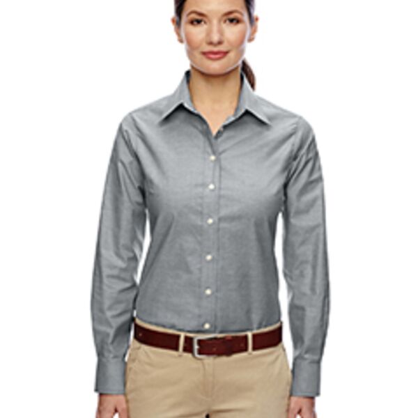 Ladies' Long-Sleeve Oxford with Stain-Release Thumbnail