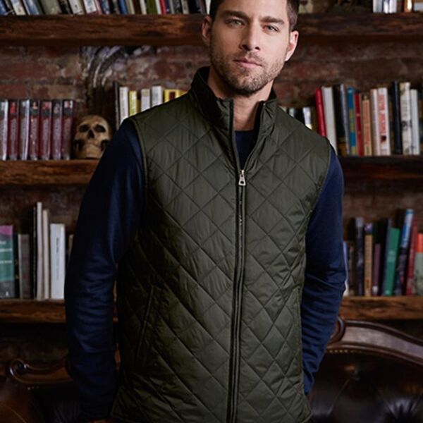 Men's Vintage Diamond Quilted Vest Thumbnail